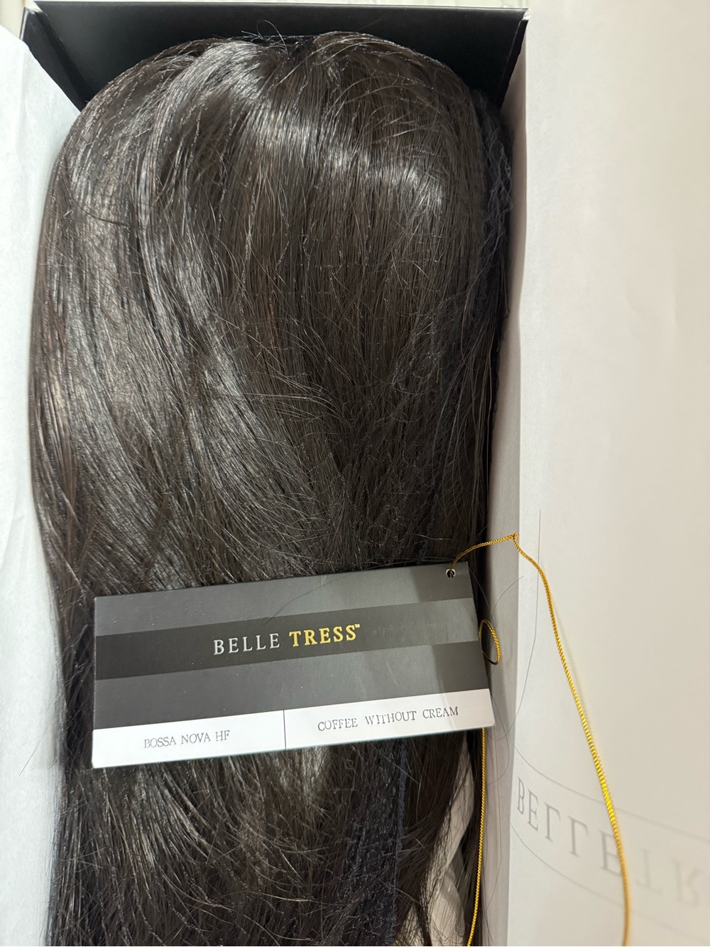 Belle Tress Bossa Nova Coffee Without Cream Lace Front Mono Top Wig, Center Part - Picture 8 of 8